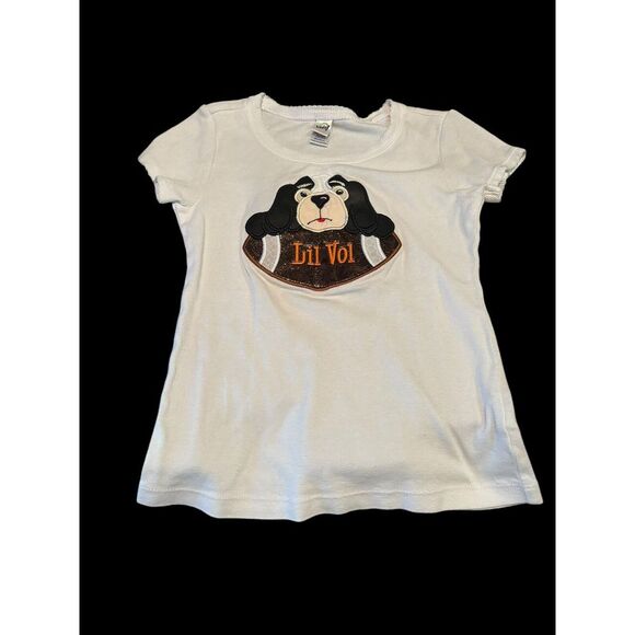UT Vols Lil Vol Smoky Football LittleGirls Size Small White Short Sleeve T-shirt - Picture 1 of 4